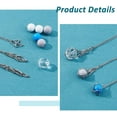 thumbnail image 4 of 9Pcs 3 Sizes Silver Holder Necklace Natural Gemstone Stone Holder Pendant Necklace Adjustable Empty Stone Holder Stainless Steel Necklace Cage for DIY Making, 4 of 6