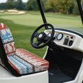 thumbnail image 4 of FUIALDOLG Golf Cart Seat Cover Breathable Mesh Bench Seat Cover Universal Fit for Club Car Golfcart Golf Themed Decorations All Seasons No Stapler Required, 4 of 8