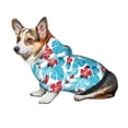 thumbnail image 6 of Goofa Hawaiian Style Pattern Small Dog Sweater Hoodies Pet Grey Hooded Soft Fleece Sweatshirts with Pocket Fall Winter Puppy Cat Sweaters Warm Clothes-, 6 of 8