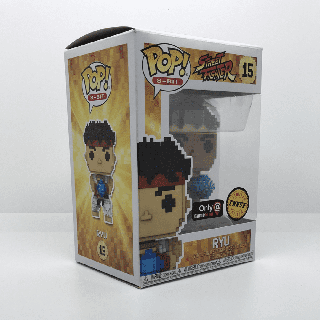  Funko Ryu (GameStop Exclusive Chase) POP! 8-bit x Street  Fighter Vinyl Figure + 1 Video Games Themed Trading Card Bundle [#015] :  Toys & Games