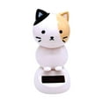 thumbnail image 1 of Adorno de plástico con forma de gato para interior de coche con energía solar, columpio creativo Pointear negro blanco, 1 of 9