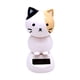 thumbnail image 1 of Adorno de plástico con forma de gato para interior de coche con energía solar, columpio creativo Pointear negro blanco, 1 of 9