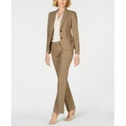 Anne Klein Women's 2Pc Jacket & Pant Set Brown Size 14