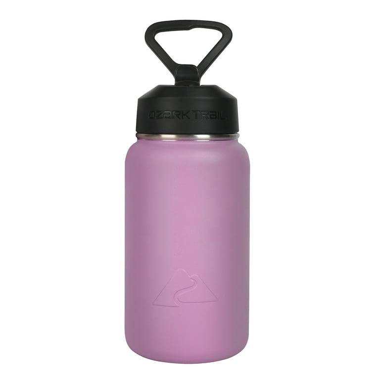 Ozark Trail 18 oz Stainless-Steel Flip-Top Water Bottle, Lilac