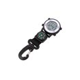 thumbnail image 1 of RV Reloj digital ligero para mochileros, color negro, mosquetón, cinturón para exteriores FOB, reloj de bolsillo con brújula portátil, para senderismo, escalada Rojo Verde, 1 of 5
