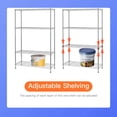 thumbnail image 4 of FDW Storage Shelves, Wire Shelving Unit Metal Shelves Heavy Duty Layer Rack Adjustable Utility, Chrome, 4 of 7