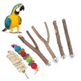 thumbnail image 4 of Bird Perch Stand Set, Rough  Bird Parakeet Stand Toys Wood Branch Platform Cage Accessories  For Small Birds For Paw Grinding Stick Toys, 4 of 7