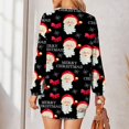 thumbnail image 4 of Cárdigan De Abrigo, Cárdigan De Abrigo Casual Con Estilo De Un Solo Pecho Impreso De Navidad Para Fiestas ANGGREK Negro M, 4 of 6