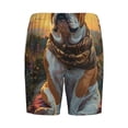 thumbnail image 2 of Lsque Flower Field Cute Bulldog Mens Sleep Pajama Shorts,Short Pajama Pants, Cotton Ultra-Soft Knit-Medium, 2 of 9