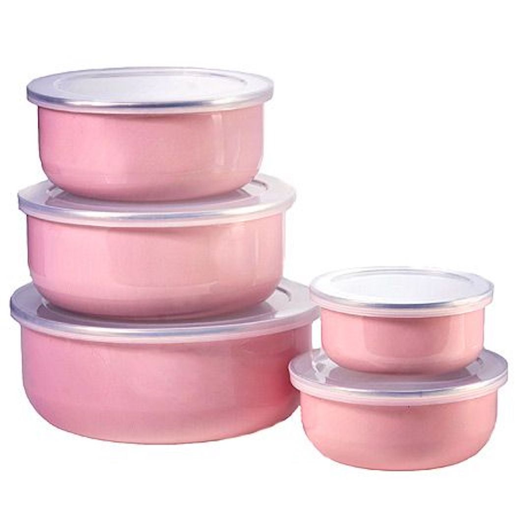 Mayer & Boch Enamel Cookware, Large Kitchen Mixing Bowls Set of 5 with ...