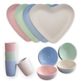 thumbnail image 2 of Alphabestchoice Wheat Straw Dinnerware Sets, 12 Pcs Unbreakable, Reusable, Microwave and Dishwasher Safe, 2 of 11