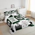 thumbnail image 4 of Erosebridal Rustic Animal Comforter Set Twin,Hunting Bear Deer Bedding Sets Teen Men Green Black Plaid Check Cabin Down Comforter,Farmhouse Wooden Quilted Bedding 1 Pillow Case, 4 of 5