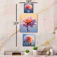 thumbnail image 3 of Designart "Dancing in Coral and Blue Dahlias" Dahlia Oversized Wall Clock - Set Of 3 - Extra large Clock For Office Décor - Large Traditional Wall Clock, 3 of 6