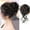 Natural Black, variant on Ball Head Fake Scrunchie Wig Hair Loop lady Updo Headwear Simulate Hair Party_