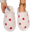 thumbnail image 4 of Wensltd Winter Slippers for Women Wide Width Comfortable Printing House Slippers Indoor and Outdoor, 4 of 5