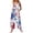 Deep Red(American Flag Stars), variant on 4th of July Women's Jumpsuits Independence Day American Flag Stars Sleeveless Wide Leg Jumpers Casual Adjustable Strap Jumpsuits Fashion Festival Overalls Sky Blue S