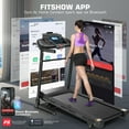 thumbnail image 4 of Folding Treadmill with 15% Auto Incline,3.25HP Ultra-silent Motor, Speed Range of 0.6~10MPH,300lb Capacity, APP & Bluetooth Speakers,Treadmills for Home Running and Walking, 4 of 9