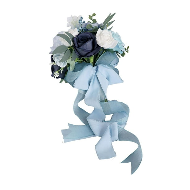 Ramo de novia de boda, flores de rosas artificiales hechas a mano, decoraciones, arreglos florales, ramo de lanzamiento de boda