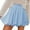 Light Blue-B, variant on QHFBli Boho Shorts for Women Ruffled High Waisted Skorts with Pockets Casual Puff Bubble Mini Skirts Going Out Cute Shorts