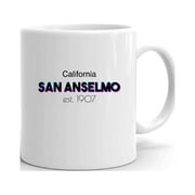 Tri Color San Anselmo California Ceramic Dishwasher And Microwave Safe Mug By Undefined Gifts