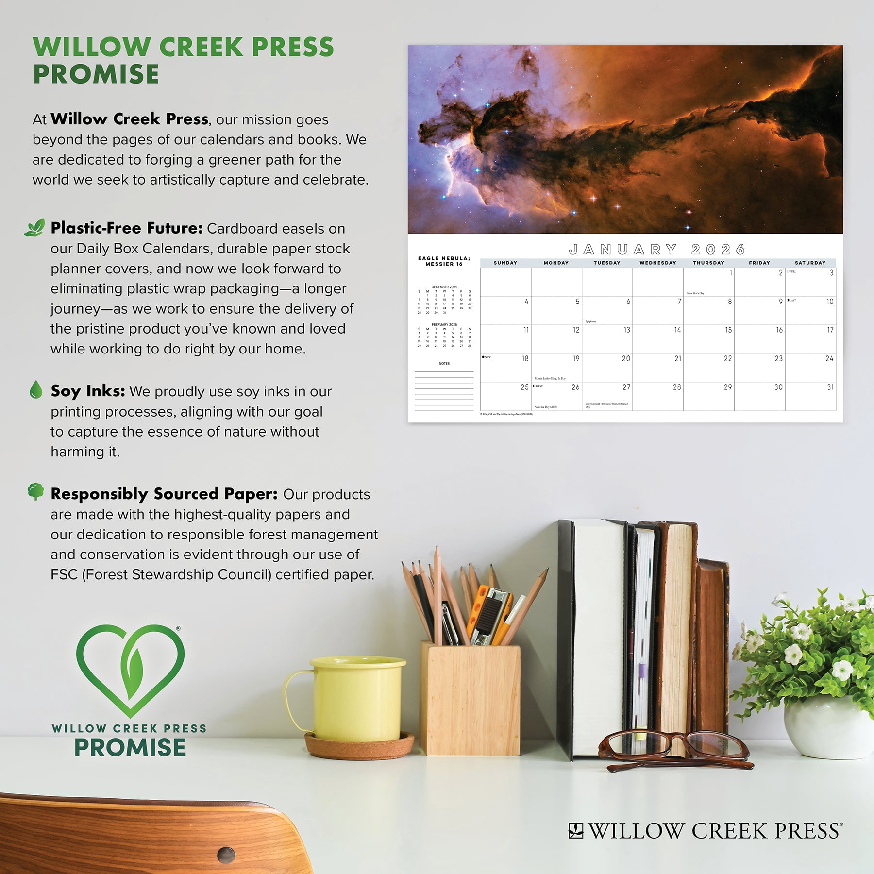 Astronomy 2026 Panoramic Wall Calendar