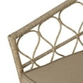 thumbnail image 6 of Montserrat Wicker Outdoor Loveseat with Cushions, Light Brown and Beige, 6 of 9
