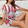 thumbnail image 4 of Sikiie Cute Valentine's Gnomes Print Womens Pajama Sets Short Sleeve Top With Pants Sleepwear 2 Piece Lounge Set-XX-Large, 4 of 6