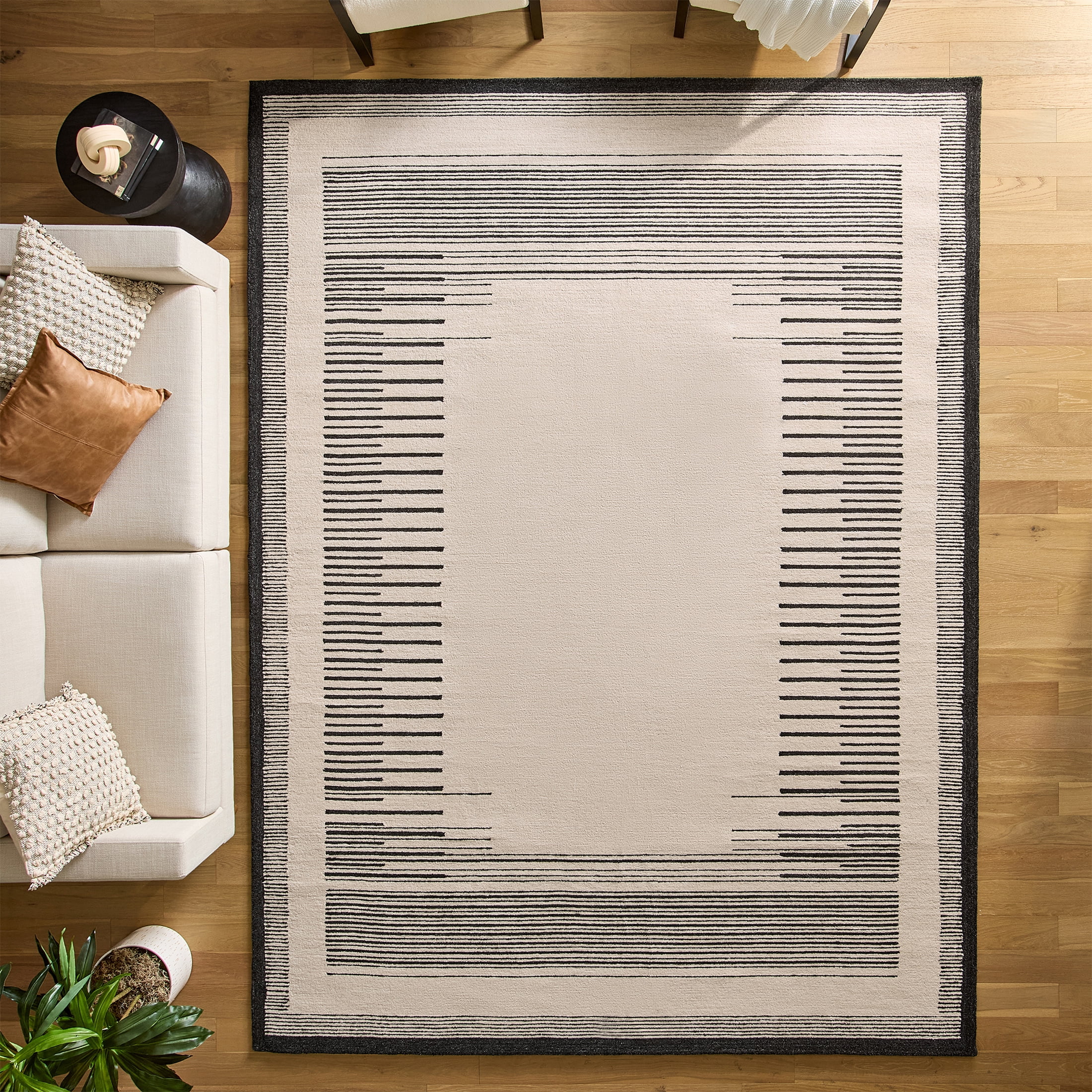 Better Homes & Garden Abstract Border Lines Area Rug 9x12
