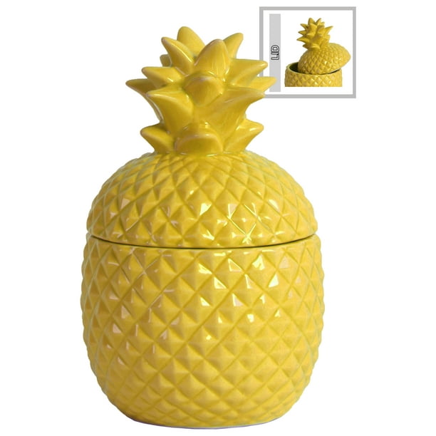 Urban Trends Collection Ceramic Pineapple Canister Gloss Finish
