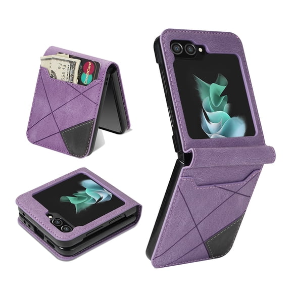 For Samsung Galaxy Z Flip 6 Wallet Case with Credit Card Slot, Premium PU Leather Flip Shockproof Anti-Scratches Slim Fit Cover for Samsung Galaxy Z Flip 6, 4 Color
