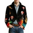 thumbnail image 3 of oqasdz Blazer for Men Corduroy Jacket for Festival Comfortable Style Fall Winter Comfort Loose Fit Sport Coat Travel Party Business Formal, 3 of 5