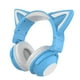 thumbnail image 1 of Auricures , Auricures con Oreja de Gato, Auricures Inalámbricos Iluminados con Micrófono, Plegable para Teléfonos Celures Azul, 1 of 4