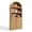 Natural color, variant on Goldensoil 5 Tier Arched Bookshelf, Double Doors & Adjustable Shelf, 30 x 12 x 72", Walnut Color