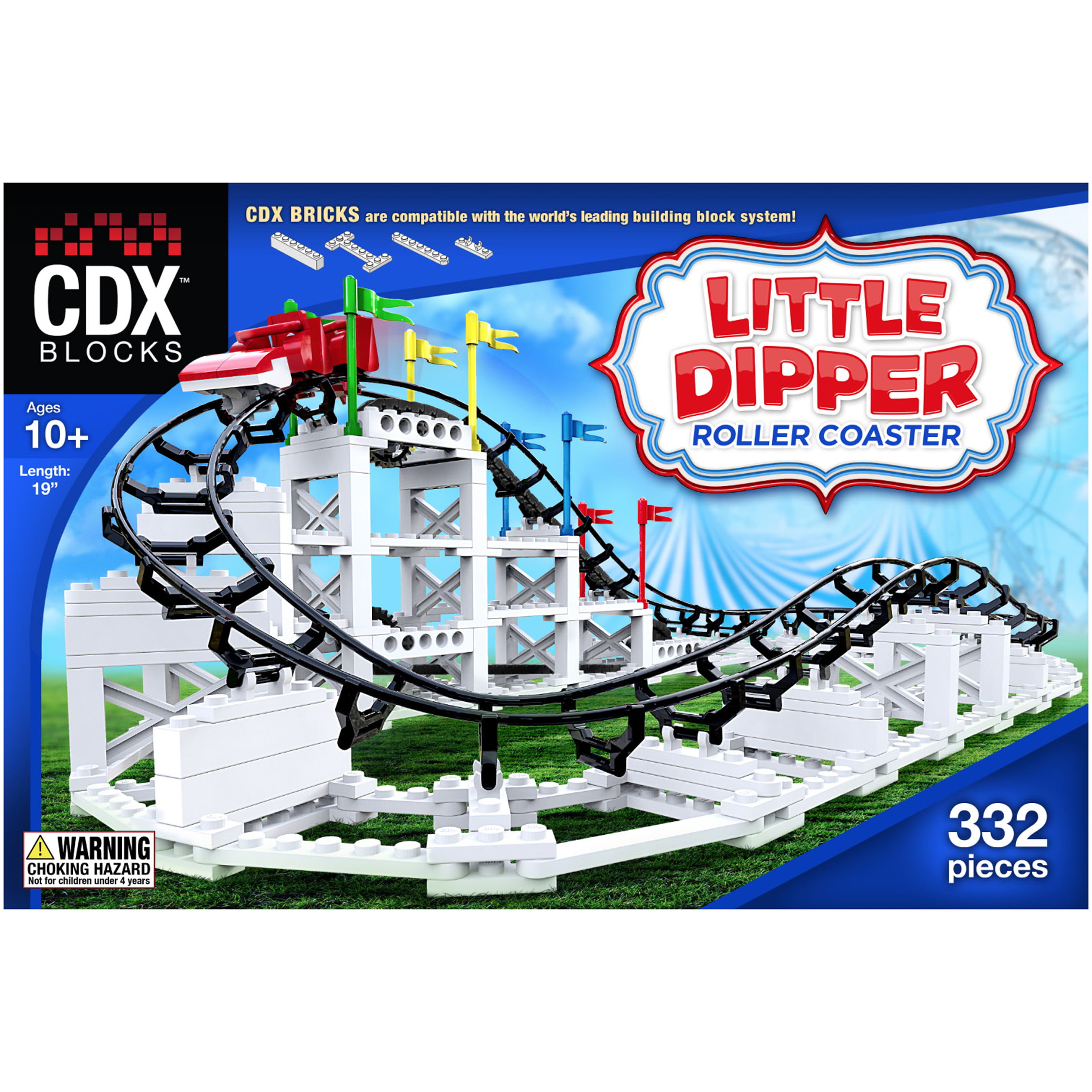 CDX Blocks Cyc1 Cyclone Roller Coaster Building Block System White for sale online 