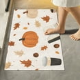 thumbnail image 2 of Yayeee Bath Rug for Bathroom Floor Non Slip Contour Fluffy Soft Absorbent Mat, 20"x24", Hand Drawn Pumpkin, 2 of 7