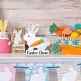 thumbnail image 2 of YWIYIUD 1PC Wooden Easter Rabbit Table Decorations Easter Hand Painted Rabbit Ornaments Tabletop Centerpieces Tiered Tray Decor for Spring Easter Indoor Home Party Patio Yard Decor 6.5inch, 2 of 5