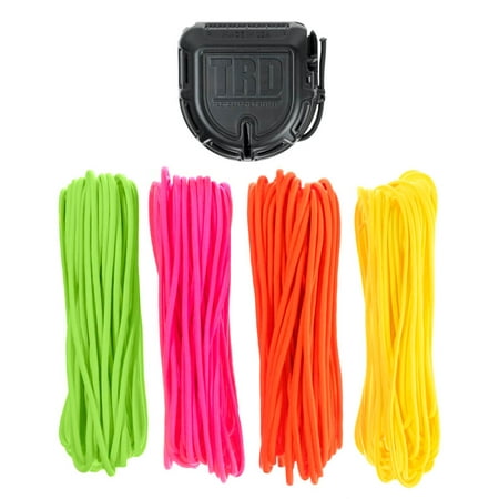 

Tactical Rope Dispenser Kit with 200 Feet of Durable Lightweight 550 Paracord - Multiple Colors Available - Multi Purpose Tool