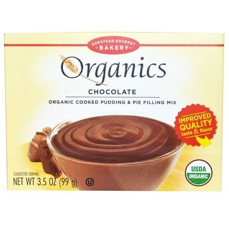 Cooked Pudding - European Gourmet Bakery, Organics, Cooked Pudding & Pie Filling Mix, Chocolate, 3.5 oz (pack of 6)