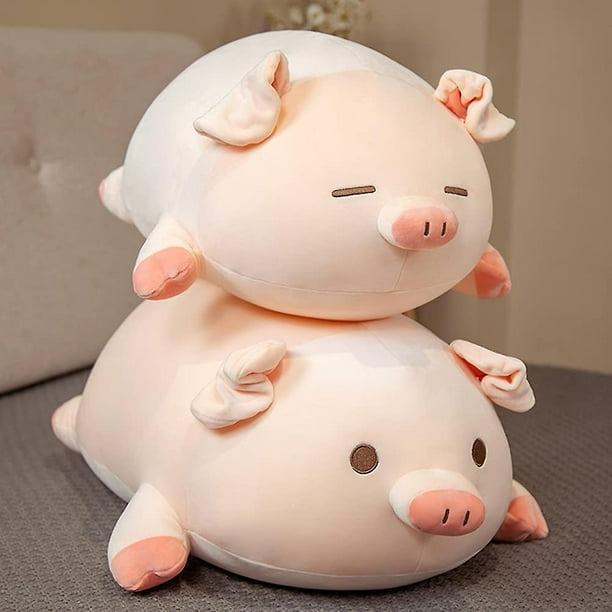 Peluche Cerdo Rosa De 40 Cm – Almohada Suave Y Abrazable, Con Cremallera Oculta, Lavable, Ideal Para Niños Y Decoración Del Hogar