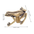 ADDHAT Light Brown Brass Frog Shaped Drawer Knob Durable Cabinet Pull ...