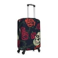 thumbnail image 3 of Bixox Washable Roses Skulls Printed Luggage Cover, Fashion Suitcase Protector Fits for Medium luggage, 3 of 8