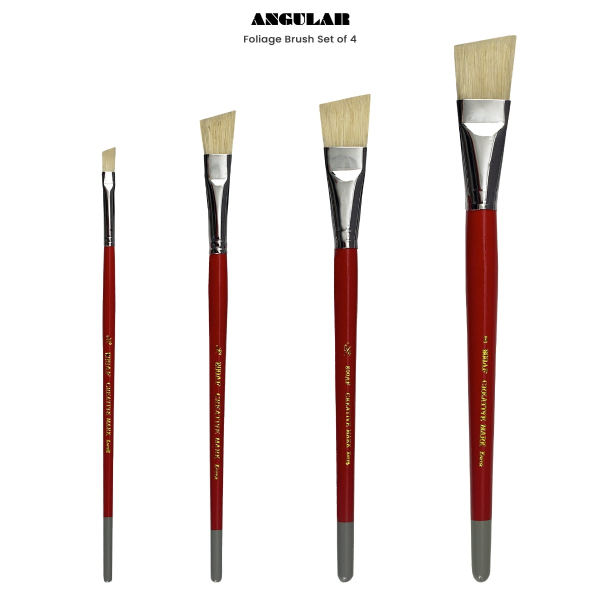Creative Mark 800AF Foliage Angular Watercolor Brush Set of 4