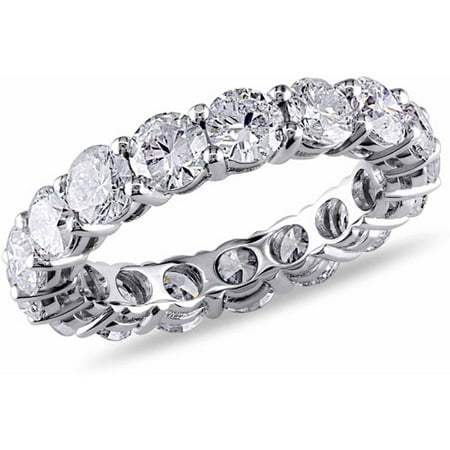 Miabella 3-3/4 Carat T.W. Diamond 18kt White Gold Eternity Ring