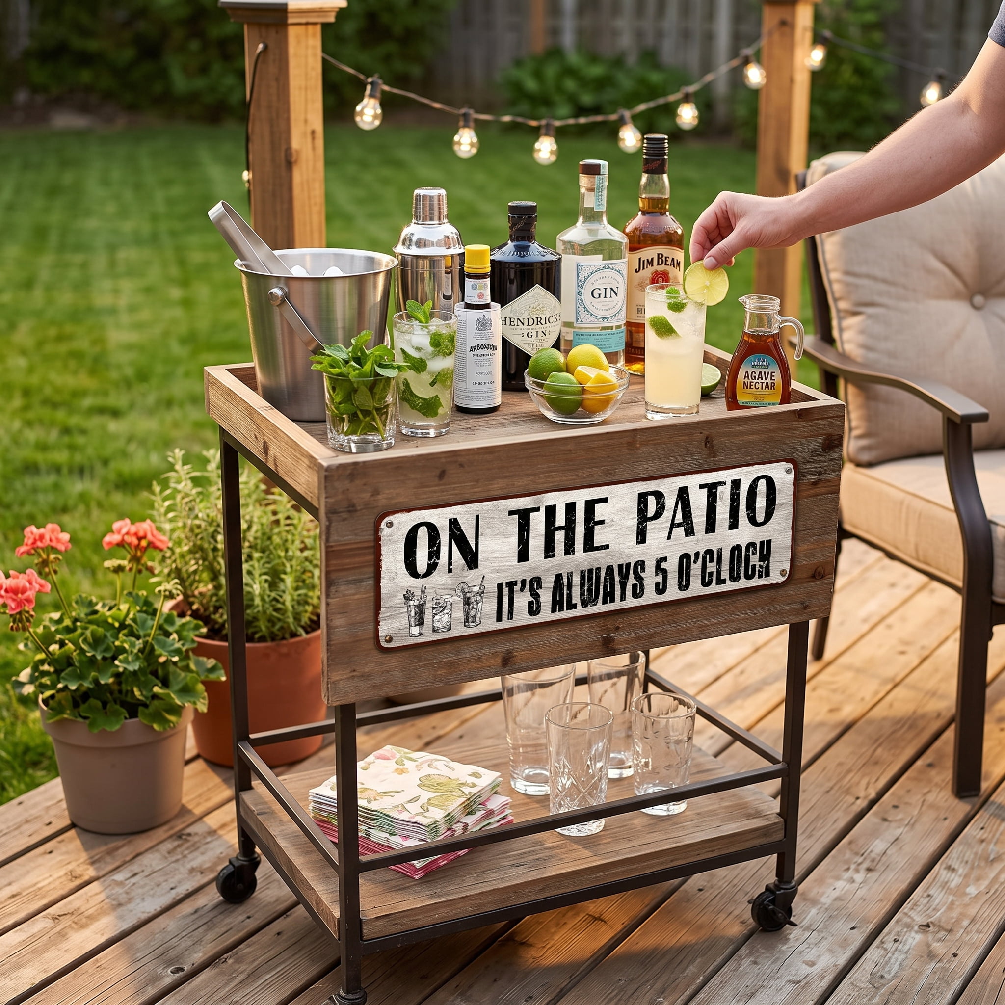 Aluminum Yard Sign Home Decor For Bar Porch Outdoor Living Christmas Ornament
