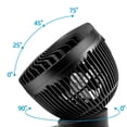 thumbnail image 4 of OmniBreeze Ventilador de mesa negro de 6 pulgadas para dormitorio, ventilador circulador de aire de escritorio con control remoto, ventilador oscilante automático vertical de 85°+60°, 5 velocidades, t, 4 of 5