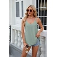 thumbnail image 4 of Women's Summer Tank Tops Eyelet Embroidery Sleeveless Spaghetti Strap Tops Scoop Neck Sexy Loose Fit Casual, 4 of 7