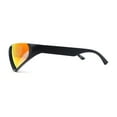thumbnail image 4 of High Fashion Cropped Top 90s Sports Style Wrap Around Plastic Sunglasses Matte Black - Orange Mirror, 4 of 4