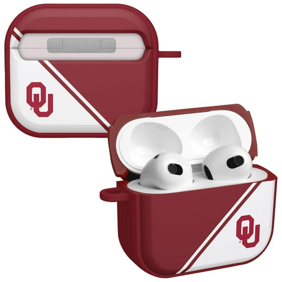 Oklahoma Sooners Champion Series HDX Case Cover Compatible with Apple AirPods Gen 3 by Affinity Bands