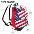 thumbnail image 2 of Fotbe USA Canada Flag Mochila Bolso con Estampado para Mujer, Mochila Antirrobo de Nylon Impermeable, Bolsa Ligera de Hombro, 2 of 4