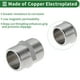 thumbnail image 3 of Accesorios de tubería de cobre electrochapado Unique Bargains 3/4" Macho acoplamiento roscado doble macho 1.37" 2 Pcs, 3 of 7